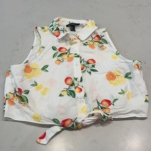 Citrus Forever 21 Collared Tank